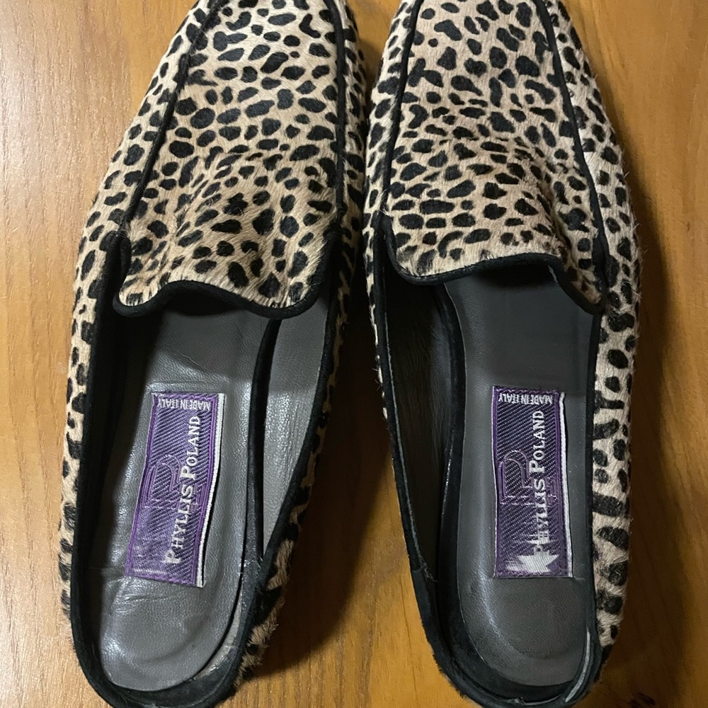 Phyllis Poland cheetah print loafers. Used, but still good condition. Size 8.